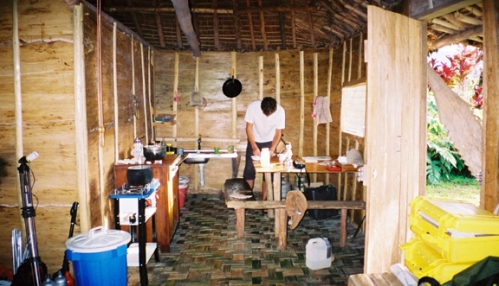 inside hut